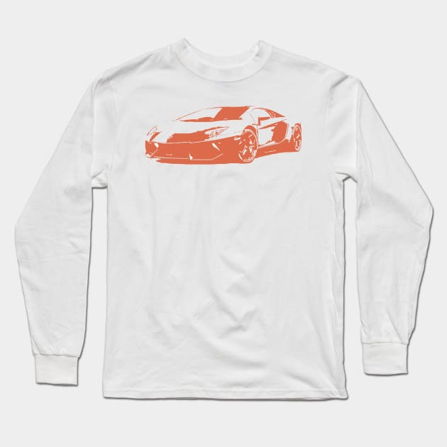 Lamborghini Aventador Chartreuse Long Sleeve T-Shirt by usastore